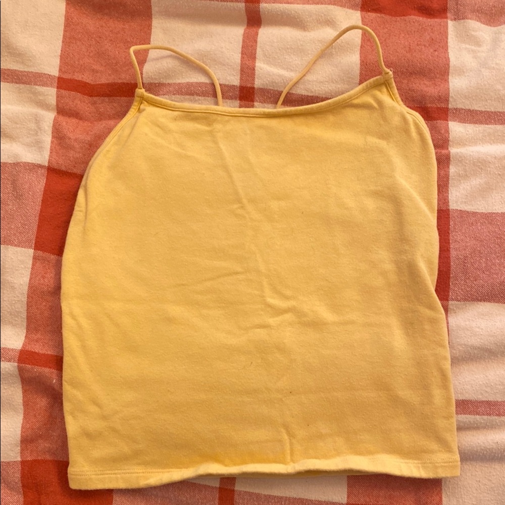 Yellow Spaghetti Strap Top